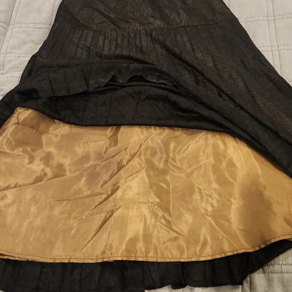 Chic Vintage McCarthy United Kingdom Black Midi Dress with Strappy Design - Picture 12 of 12